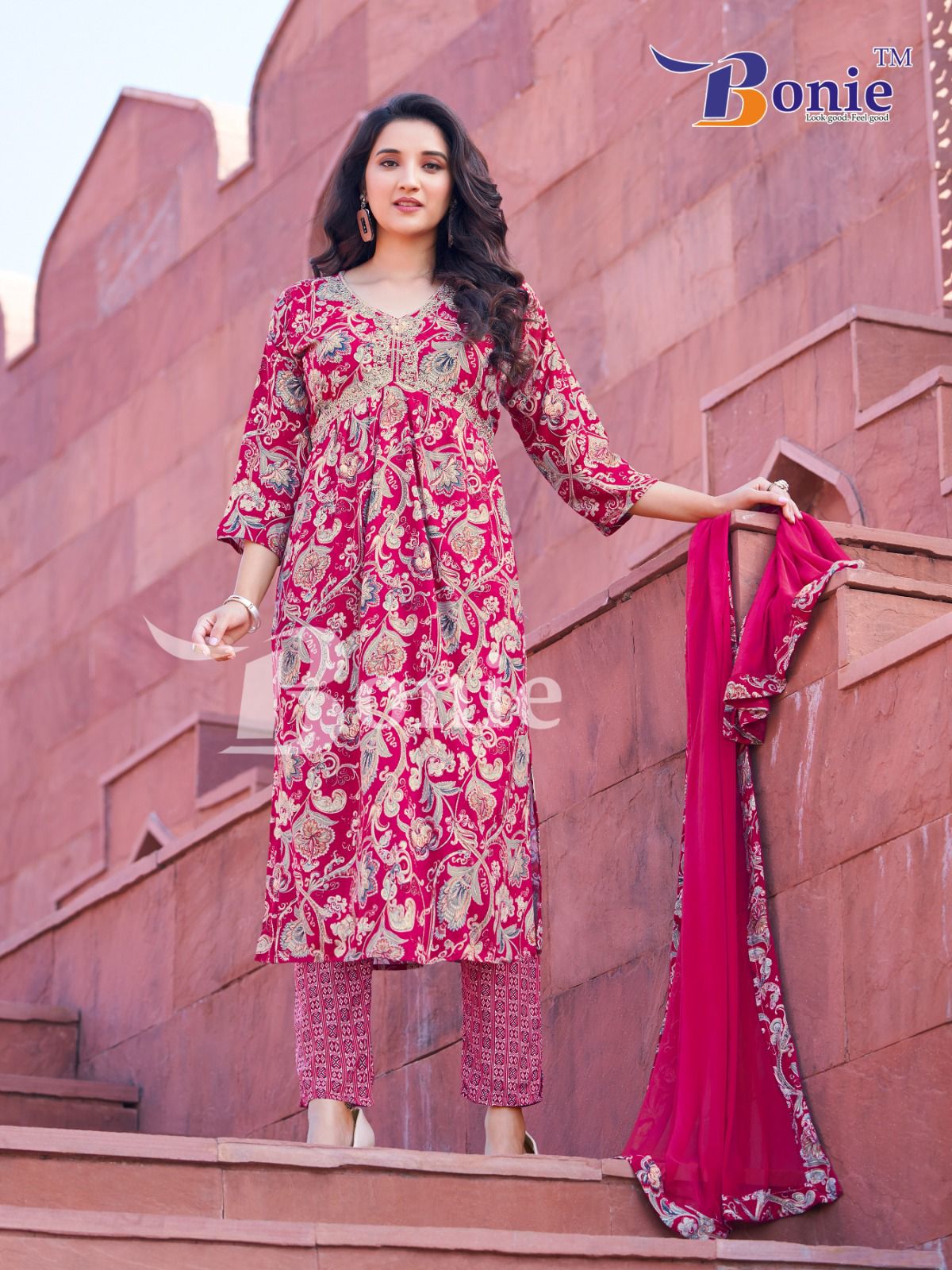 Gulzar Vol 3 By Bonie Rayon Printed Alia Cut Kurti With Bottom With Dupatta Wholesale Price In Surat
